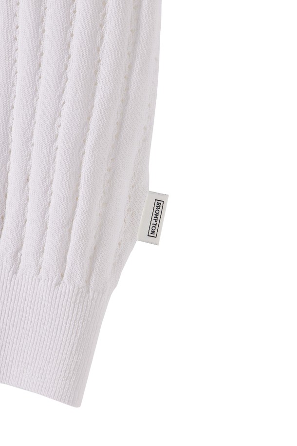 BROMPTON LONDON - 베스트 - W HALF SLEEVE KNIT - WHITE (P242WKT651)