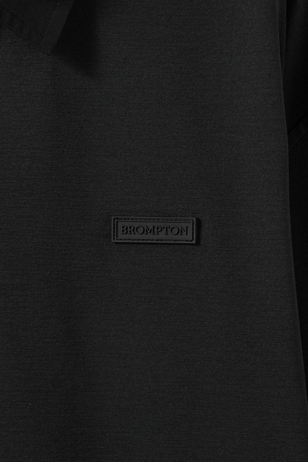 BROMPTON LONDON - 반팔티셔츠 - ECOMADE COLLAR T-SHIRTS - BLACK (P242UPL123)