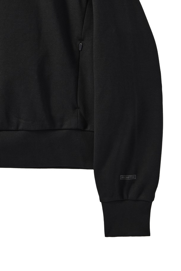 BROMPTON LONDON - 스웻셔츠 - W ZIPPER DETAIL SWEATSHIRT - BLACK (P241WSW303)