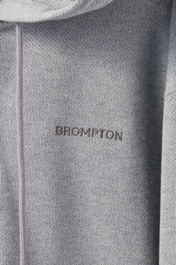 BROMPTON LONDON - 후디 - DIAGONAL JACQUARD HOOD FULL ZIP - M/GREY (P244UFT433)