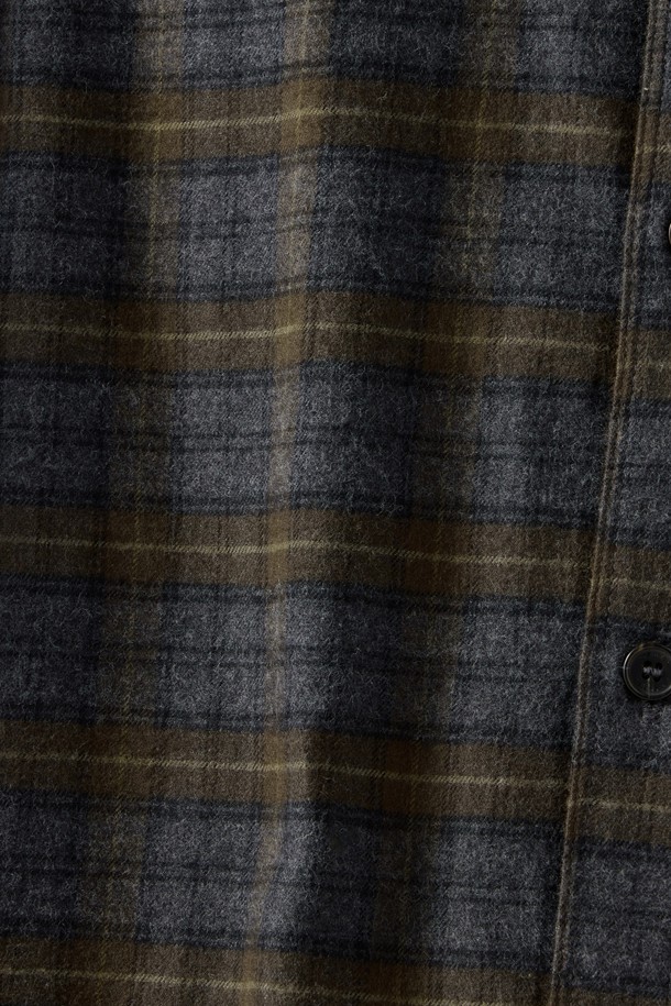 BROMPTON LONDON - 긴팔셔츠 - CHEQUERED SHIRT - BROWN (P243MSH501)