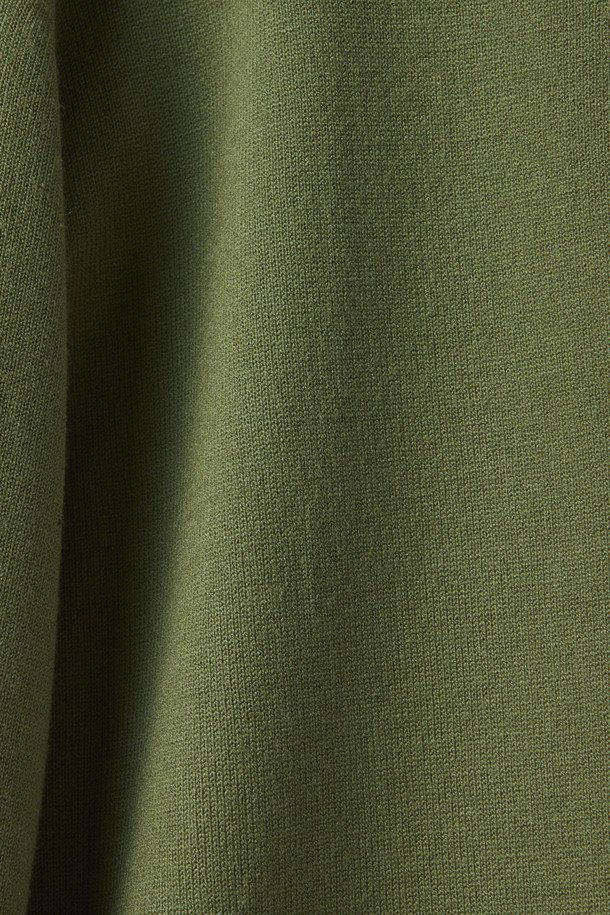 BROMPTON LONDON - 가디건 - BACK POINT V-NECK CARDIGAN - GREEN (P241UCD403)