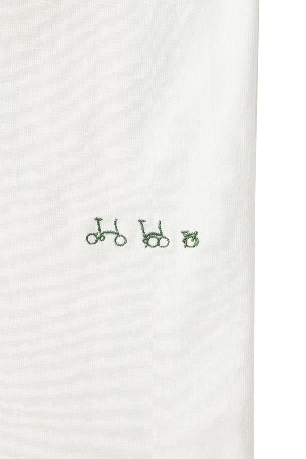 BROMPTON LONDON - 반팔 티셔츠 - BROMPTON LOGO T-SHIRT - WHITE (P242UTS410)