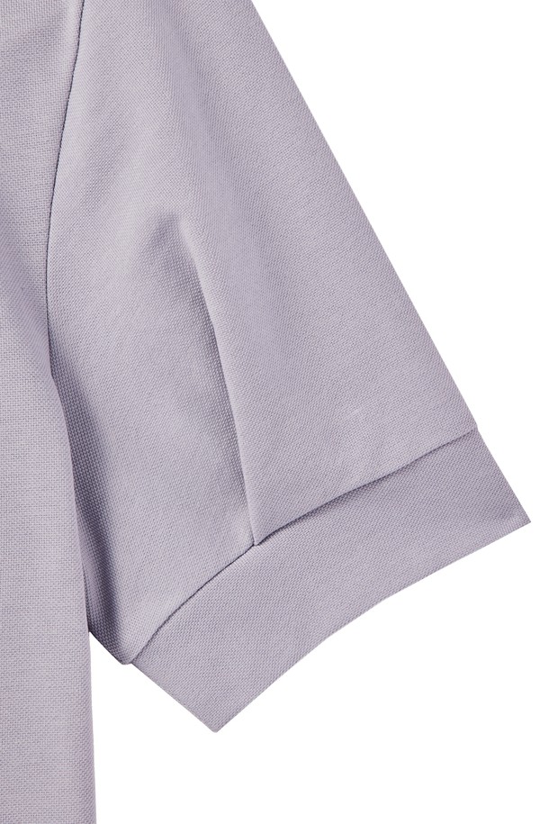 BROMPTON LONDON - 반소매 티셔츠 - W HALF ZIP COLLAR T-SHIRT - LAVENDER (P242WTS352)