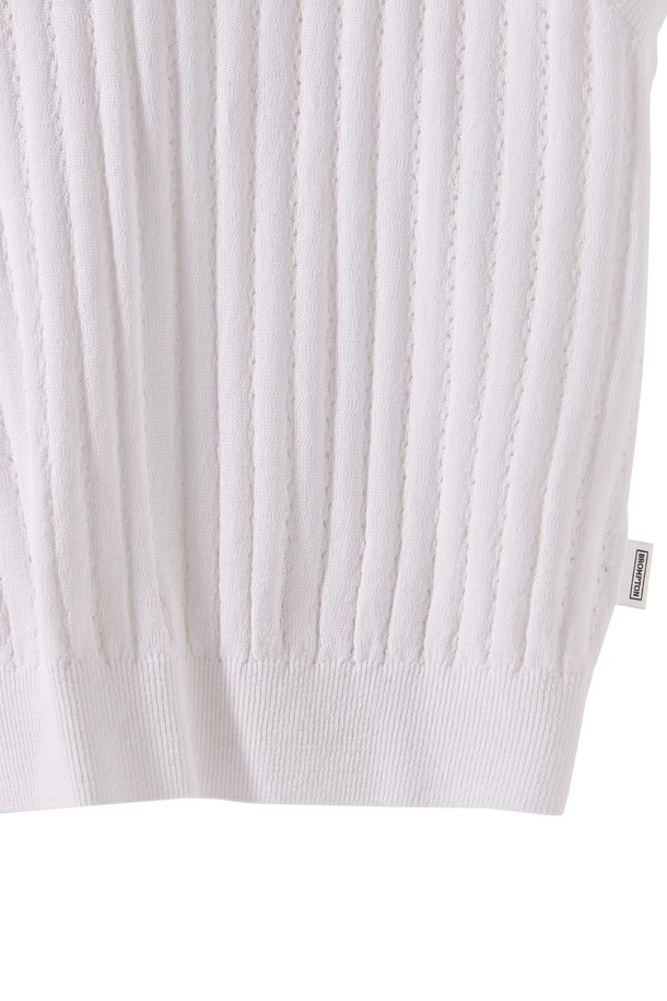 BROMPTON LONDON - 베스트 - W HALF SLEEVE KNIT - WHITE (P242WKT651)