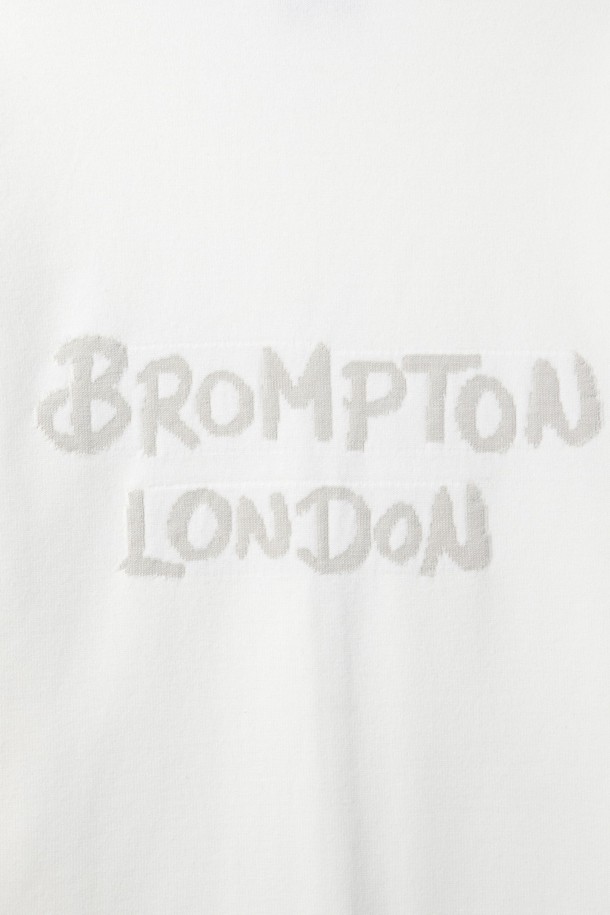 BROMPTON LONDON - 가디건 - BACK POINT V-NECK CARDIGAN - IVORY (P241UCD403)