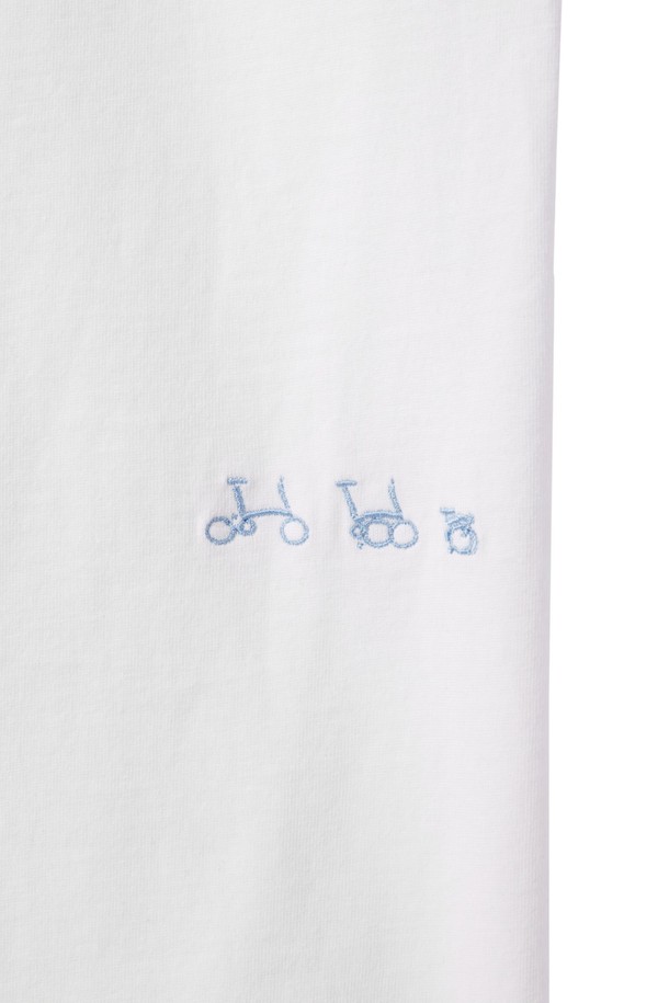 BROMPTON LONDON - 반소매 티셔츠 - W BROMPTON LOGO T-SHIRT - WHITE (P242WTS610)