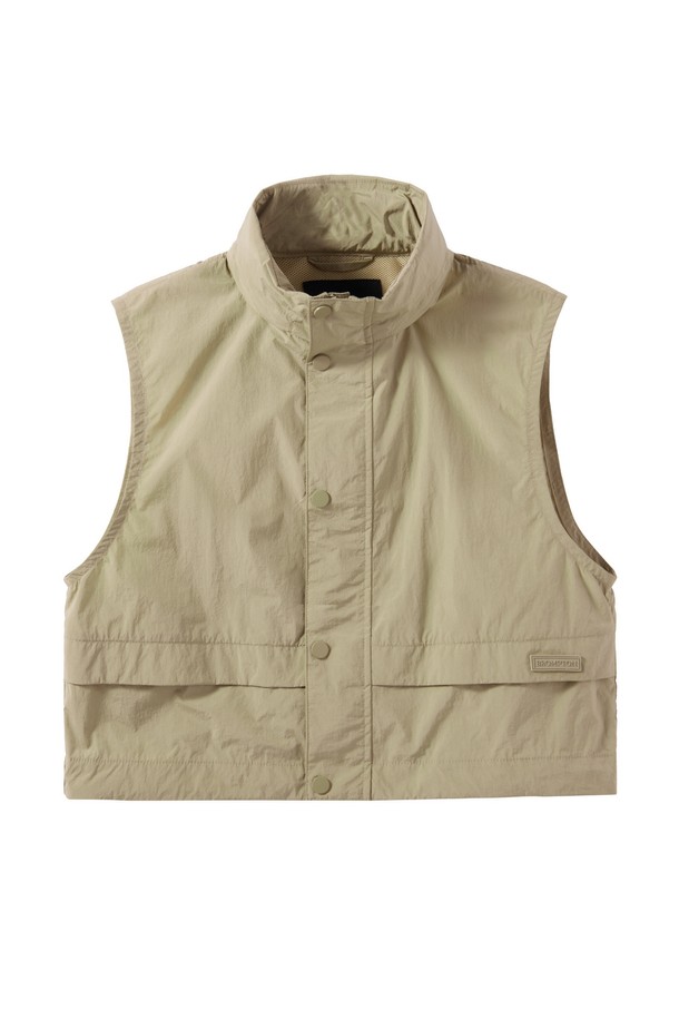 BROMPTON LONDON - 베스트 - W CROP FULL ZIP VEST - BEIGE (P242WVT352)