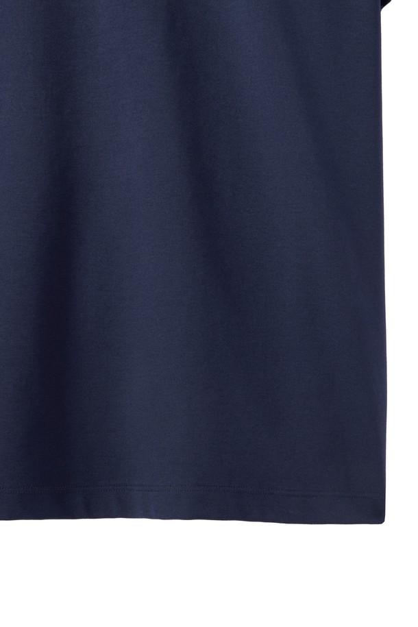 BROMPTON LONDON - 반팔티셔츠 - SUPIMA STRETCH COLLAR T-SHIRT - NAVY (P242UPL120)