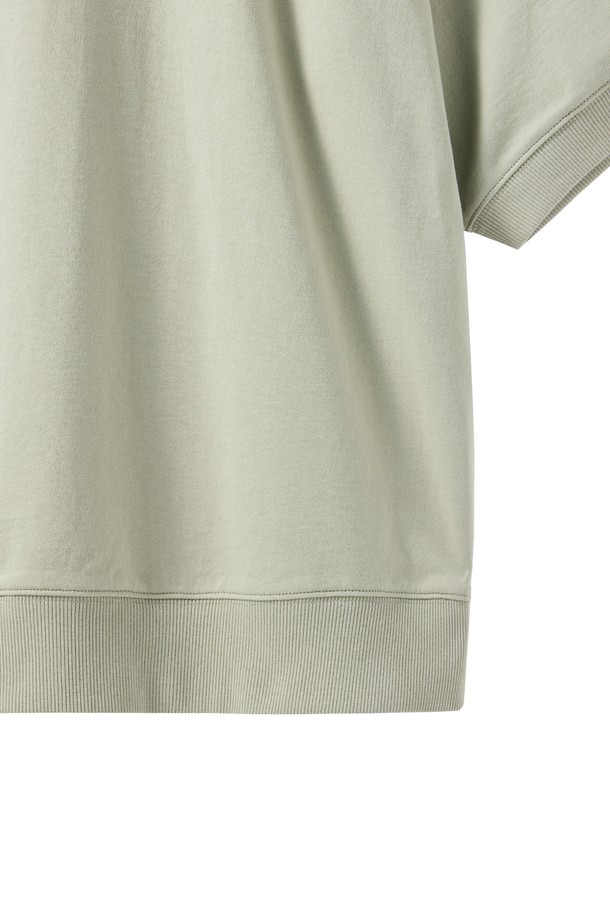 BROMPTON LONDON - 반팔티셔츠 - ROPE EMBRO TERRY HALF SLEEVE T-SHIRT - A/MINT (P242UTS420)