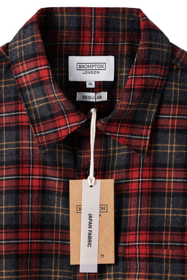 BROMPTON LONDON - 긴팔셔츠 - CHEQUERED SHIRT - RED (P243MSH501)