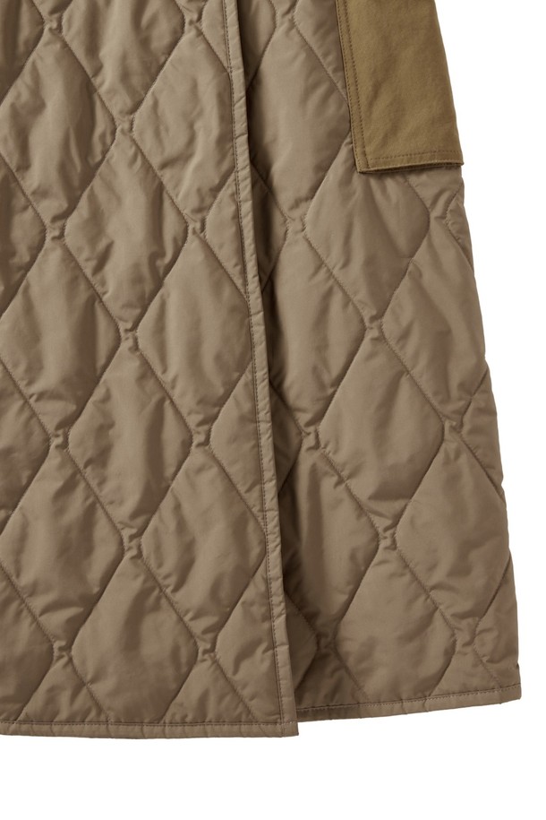 BROMPTON LONDON - 미디스커트 - W EXPLORE QUILTED SKIRT - D/BEIGE (P244WSK333)