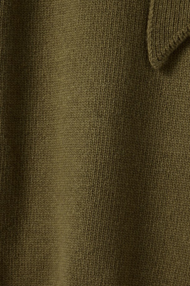 BROMPTON LONDON - 스웨터 - W NECK RIBBON KNIT - OLIVE (P244WKT602)