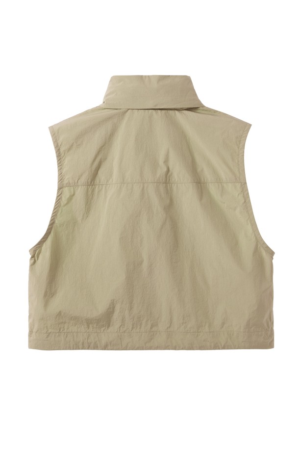 BROMPTON LONDON - 베스트 - W CROP FULL ZIP VEST - BEIGE (P242WVT352)