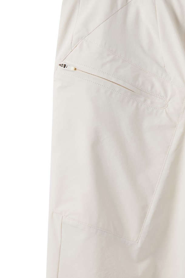 BROMPTON LONDON - 스커트 - W NYLON SET UNBALANCE POCKET WRAP MIDI SKIRT - IVORY (P242WSK360)