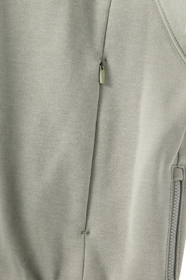 BROMPTON LONDON - 스웻셔츠 - W ZIPPER DETAIL SWEATSHIRT - LIGHT KHAKI (P241WSW303)