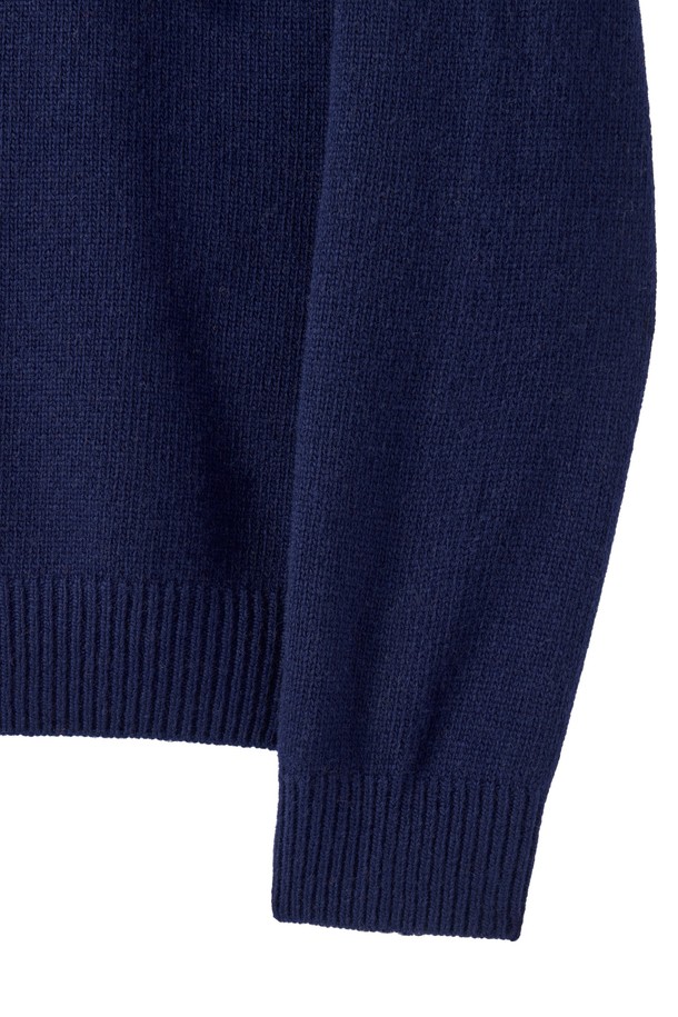 BROMPTON LONDON - 스웨터 - W NECK RIBBON KNIT - NAVY (P244WKT602)