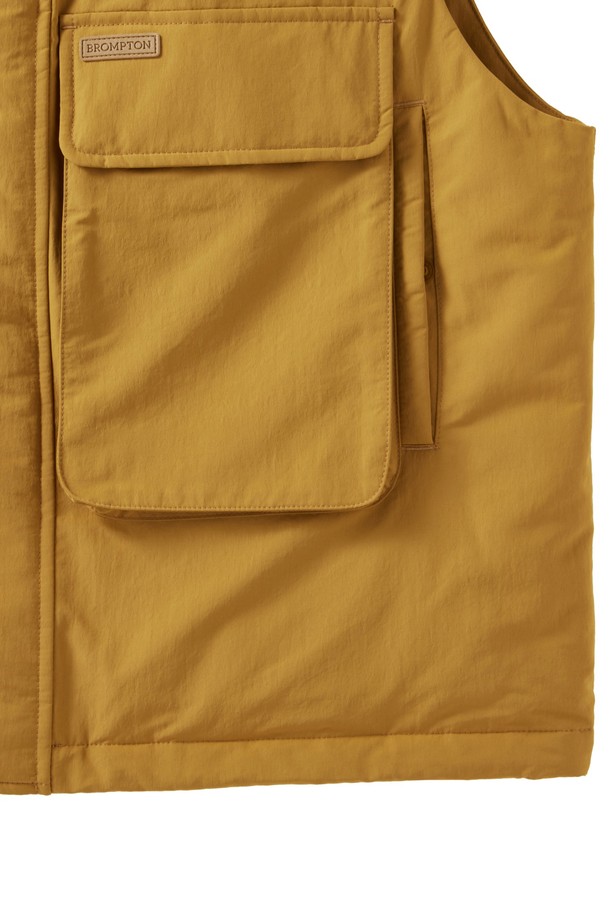 BROMPTON LONDON - 베스트 - BRITISH CAMPER POCKET DOWNVEST - MUSTARD (P244UDV410)