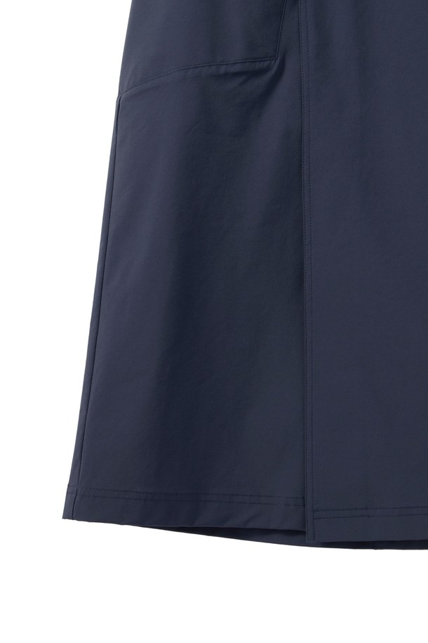 BROMPTON LONDON - 스커트 - W NYLON SET UNBALANCE POCKET WRAP MIDI SKIRT - NAVY (P242WSK360)