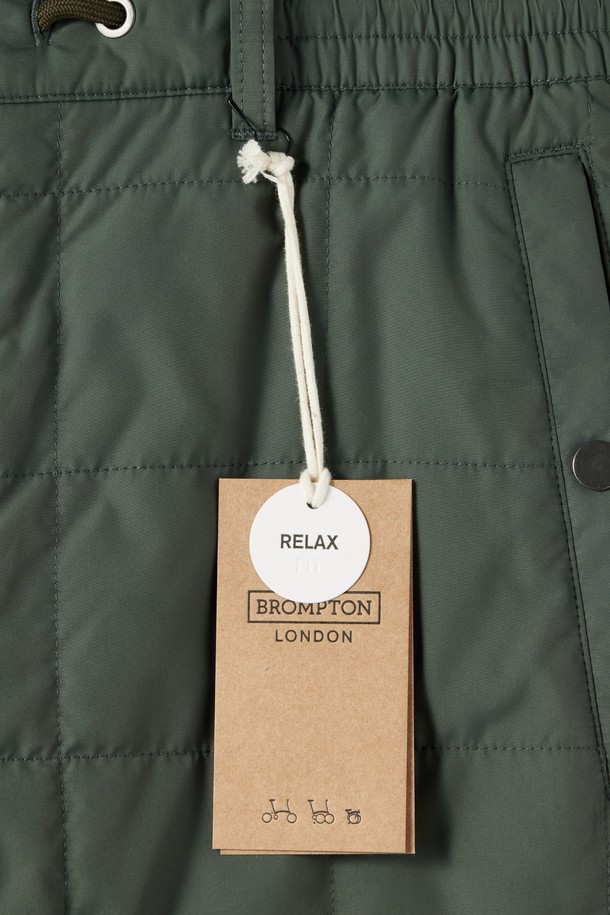 BROMPTON LONDON - 캐주얼팬츠 - EXPLORE QUILTED TROUSERS - GREYISH KHAKI (P244UPT132)