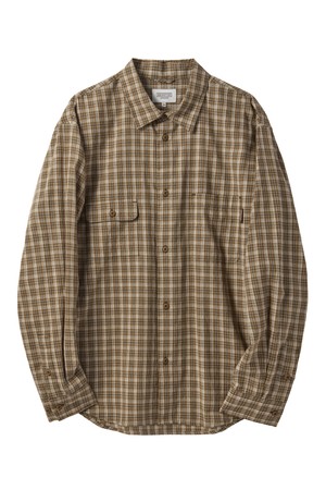 POCKET DETAIL SHIRT - BROWN (P241MSH501)