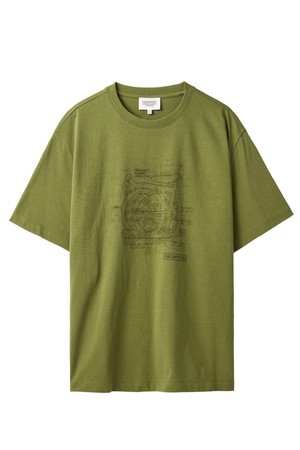 1975 FRONT BICYCLE PRINT T-SHIRT - GREEN (P242UTS421)