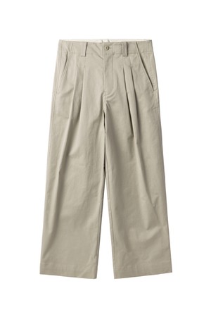 W TWO TUCK WIDE TROUSERS - BEIGE (P241WPT602)