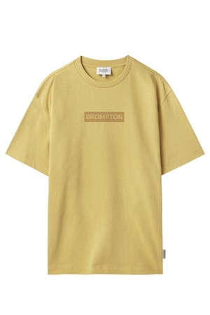 CHEST LOGO FLOCK T-SHIRT - MUSTARD (P242UTS412)