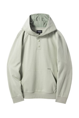 SNAP HOODED SWEATSHIRT - LIGHT KHAKI (P241UHD102)