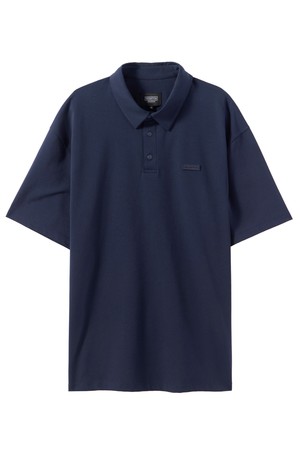 SUPIMA STRETCH COLLAR T-SHIRT - NAVY (P242UPL120)