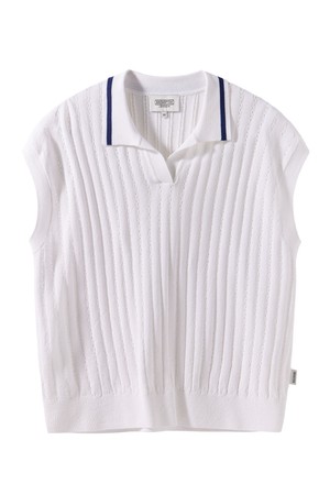 W HALF SLEEVE KNIT - WHITE (P242WKT651)