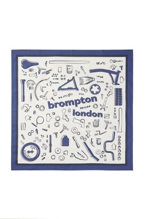 BROMPTON PARTS GRAPHIC SCARF - NAVY (P245AMS201)