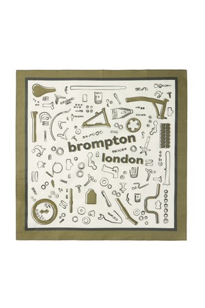 BROMPTON PARTS GRAPHIC SCARF - OLIVE (P245AMS201)