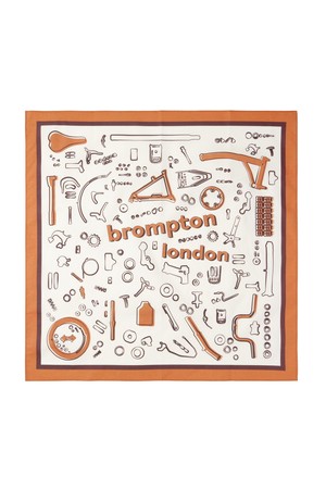 BROMPTON PARTS GRAPHIC SCARF - ORANGE (P245AMS201)