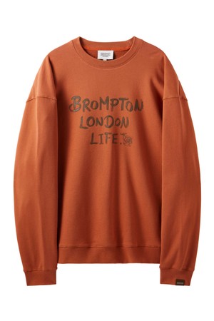 LETTERING GRAPHIC SWEATSHIRT - ORANGE (P243USW402)