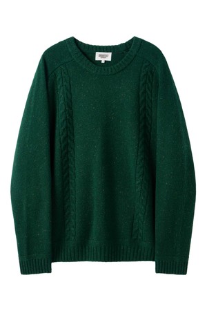 CABLE SWEATER  - GREEN (P244UKT401)