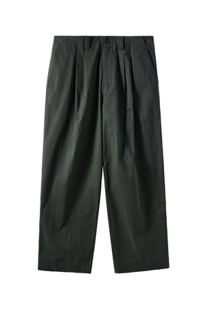 SEMI WIDE TWO TUCK TROUSERS - CHARCOAL (P244UPT403)