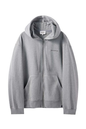 DIAGONAL JACQUARD HOOD FULL ZIP - M/GREY (P244UFT433)