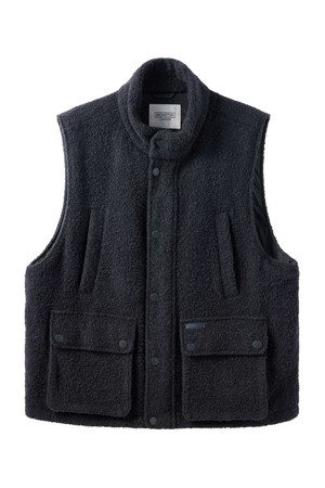 BRITISH CAMPER WOOL VEST - CHARCOAL (P243UVT401)