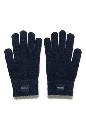 LABEL POINT WOOL GLOVE - D/NAVY (P244AGL210)