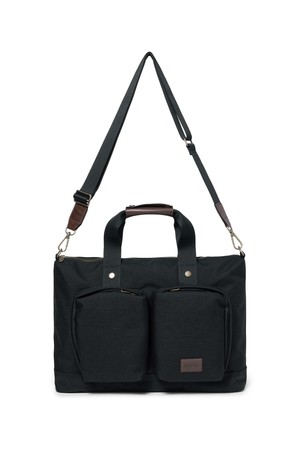 TWO POCKET TOTE BAG - BLACK (P245ATO203)