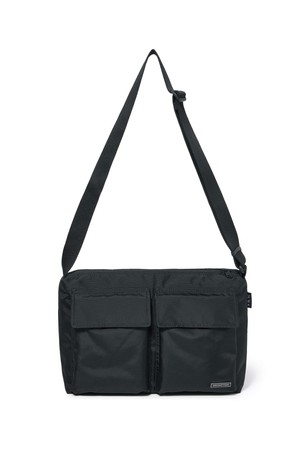 BASIC TWO POCKET CROSS BAG - BLACK (P245ACR107)