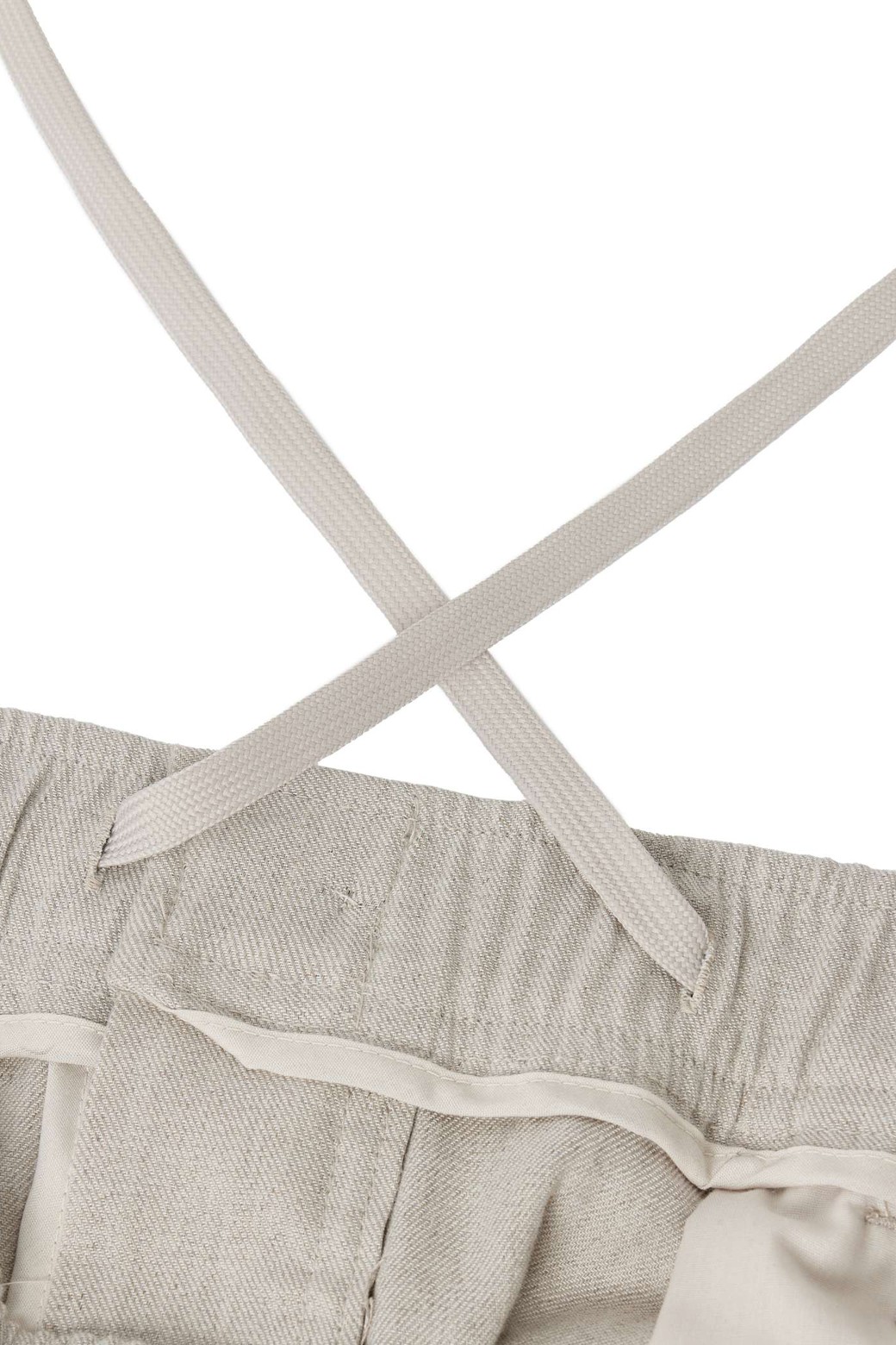 BROMPTON LONDON - 캐주얼팬츠 - LINEN ONE TUCK TROUSERS - OATMEAL (P252MPT431)