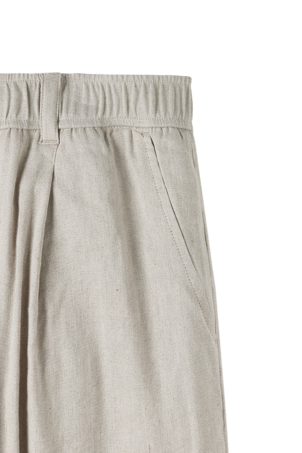 BROMPTON LONDON - 캐주얼팬츠 - LINEN ONE TUCK TROUSERS - OATMEAL (P252MPT431)