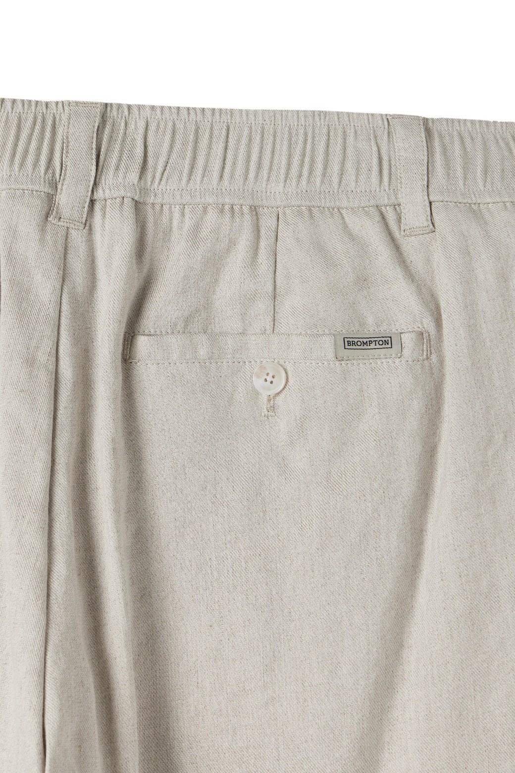 BROMPTON LONDON - 캐주얼팬츠 - LINEN ONE TUCK TROUSERS - OATMEAL (P252MPT431)