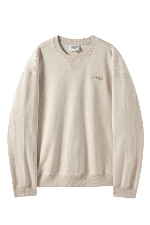 BROMPTON LONDON - 스웨트셔츠 - DIAGONAL JACQUARD SWEATSHIRT - OATMEAL (P251USW460)