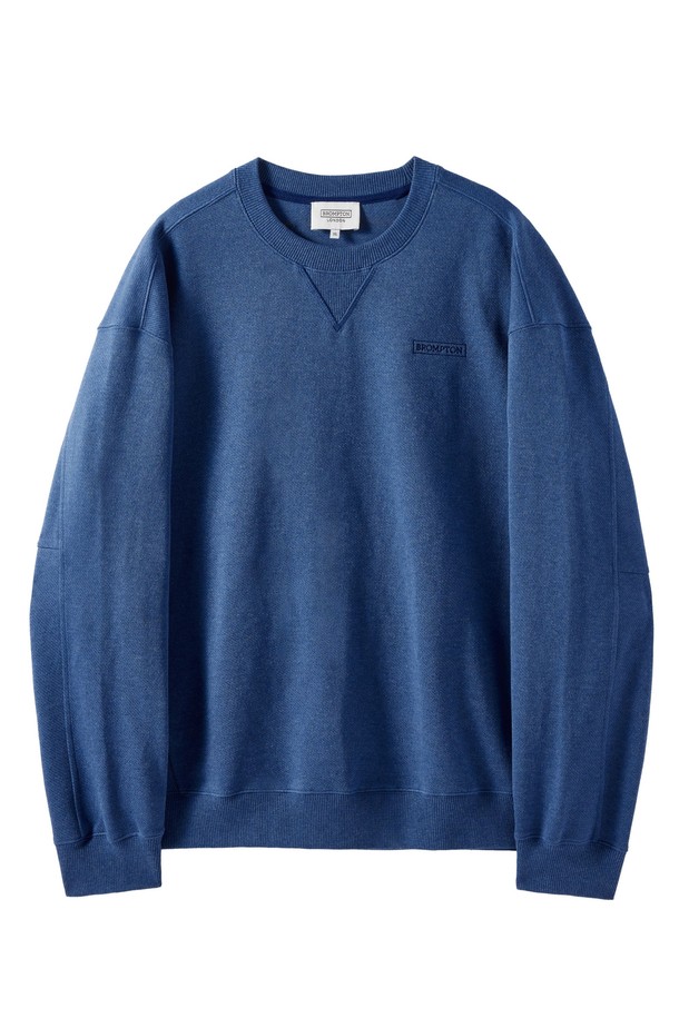 BROMPTON LONDON - 스웨트셔츠 - DIAGONAL JACQUARD SWEATSHIRT - BLUE (P251USW460)