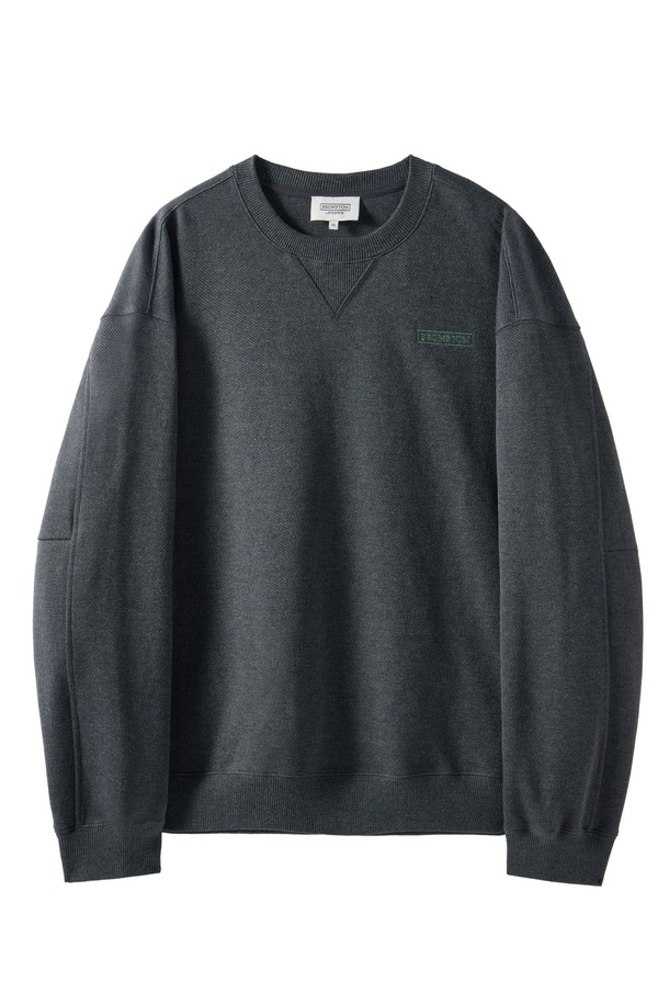 BROMPTON LONDON - 스웨트셔츠 - DIAGONAL JACQUARD SWEATSHIRT - CHARCOAL (P251USW460)