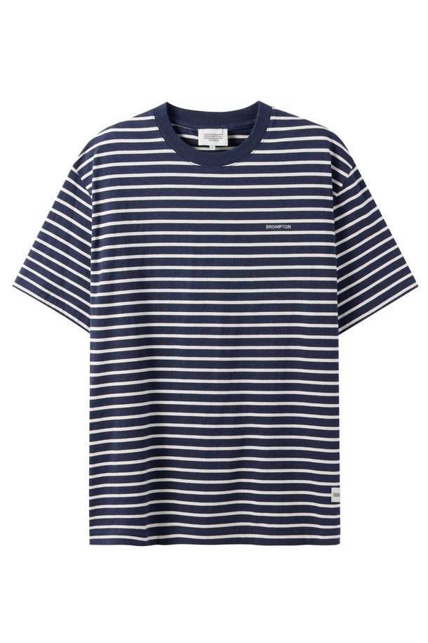 BROMPTON LONDON - 반팔티셔츠 - STRIPED HALF SLEEVED T-SHIRT - NAVY (P252UTS437)