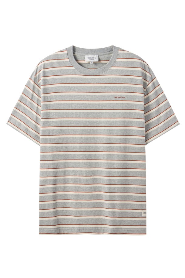 BROMPTON LONDON - 반팔티셔츠 - STRIPED HALF SLEEVED T-SHIRT - M/GREY (P252UTS437)